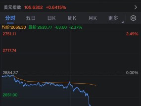 金价持续下挫：现货黄金跌破2620美元